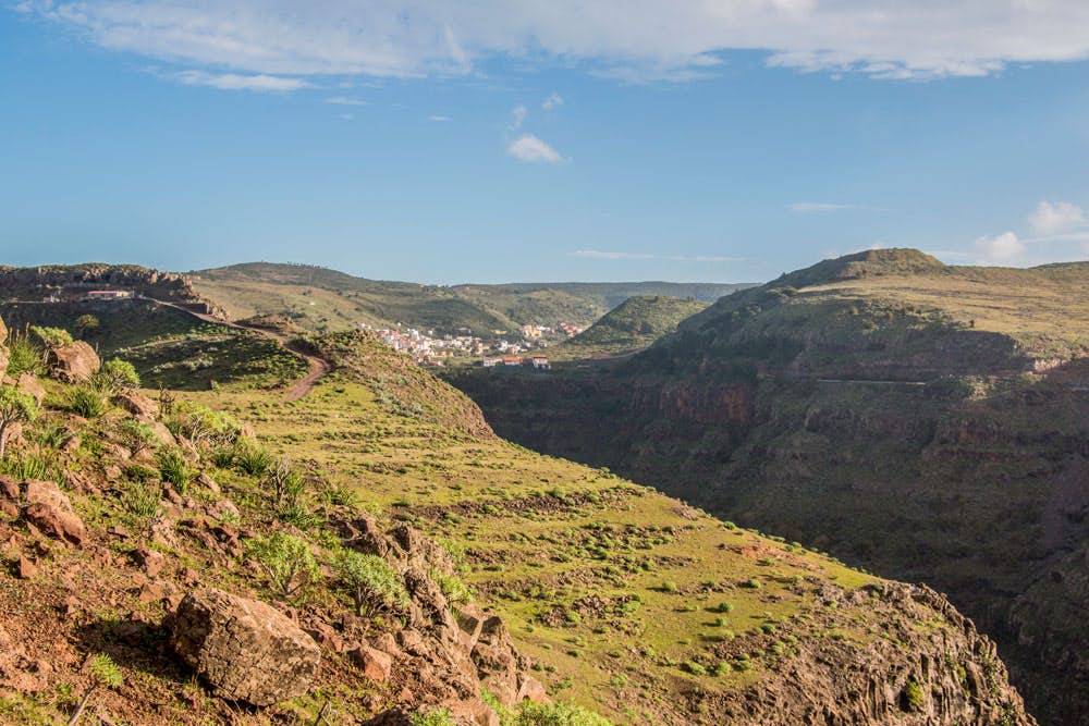 Valle Gran Rey - Ausblick auf die Hochebenen