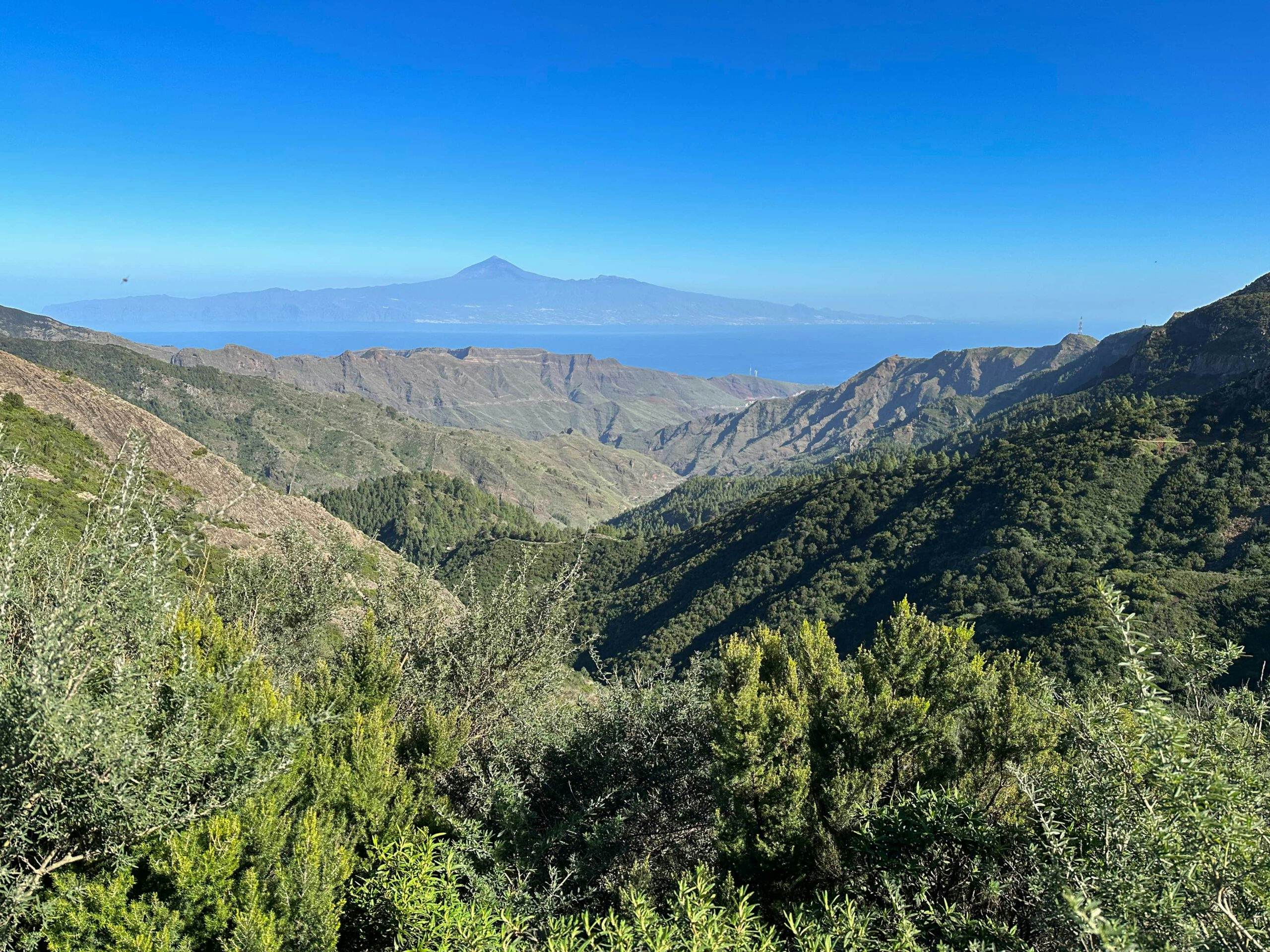 Blick vom Mirador del Morro de Agando über den Osten von La Gomera und Teneriffa