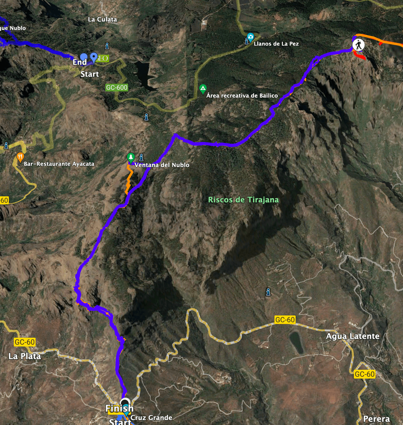 Track der Wanderung Cruz Grande - Pico de las Nieves