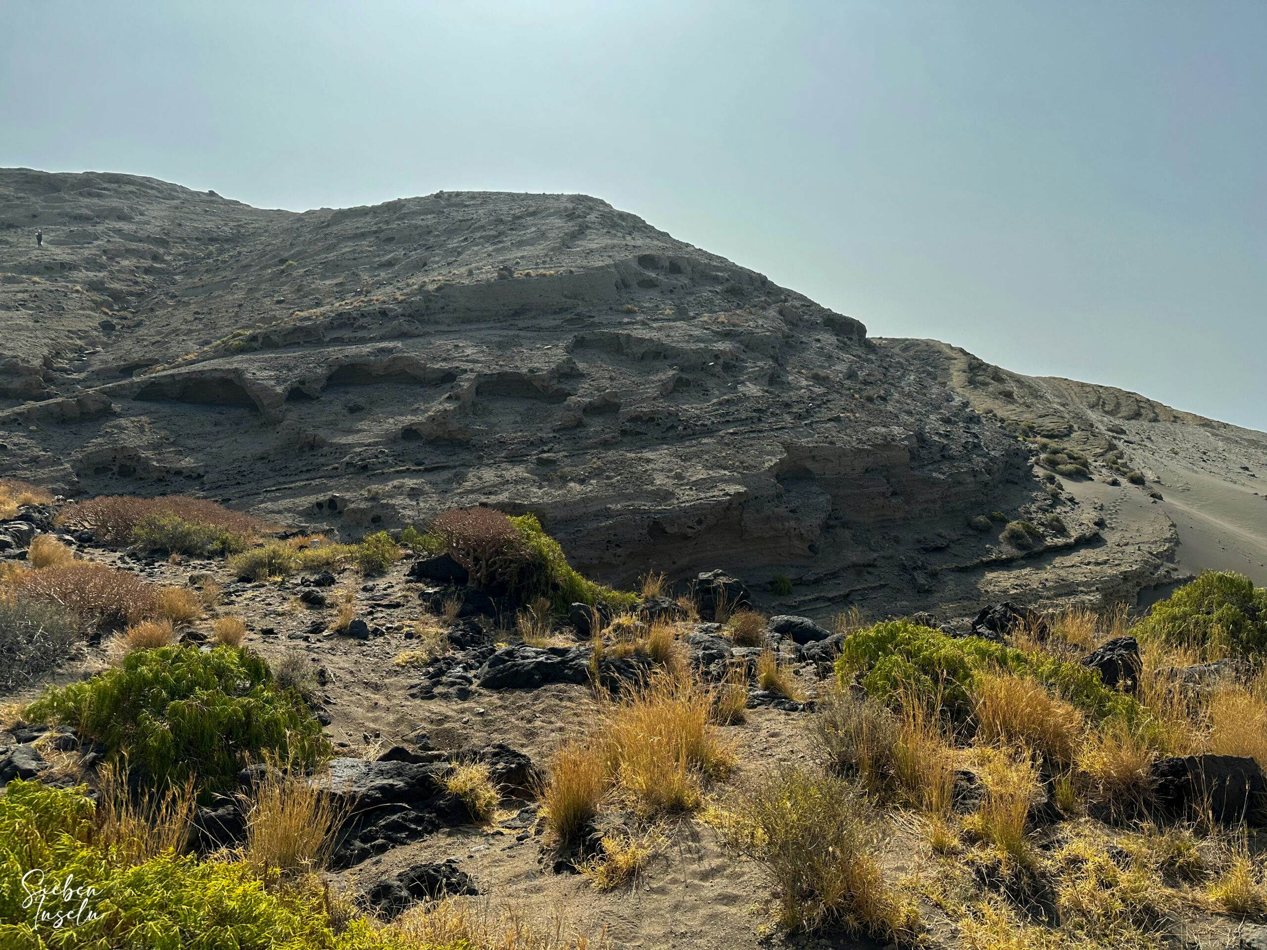 Blick auf den Aufstiegsweg der Montaña Pelada Fahrweg (Rückweg)